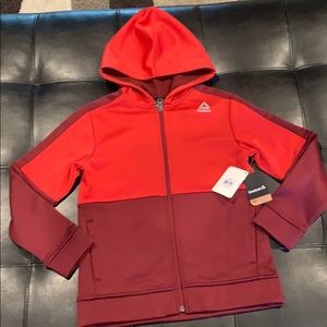 Boys Fleece Lined Reebok Zip Up Sweatshirt